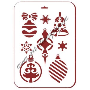 Трафарет Event Design новогодний NGP051 "Большие ёлочные игрушки 1", 31х21 см Трафарет Event Design новогодний NGP051 "Большие ёлочные игрушки 1", 31х21 см